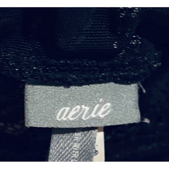 Aerie Bralette Womens Small Black Lace Double Strap Lightly Lined Sexy Romantic - Picture 4 of 5